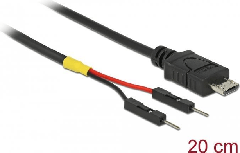 Delock-USB-Stromkabel-Micro-B-auf-2-x-Pfostenstecker-einzeln-Strom-20-cm--85407-