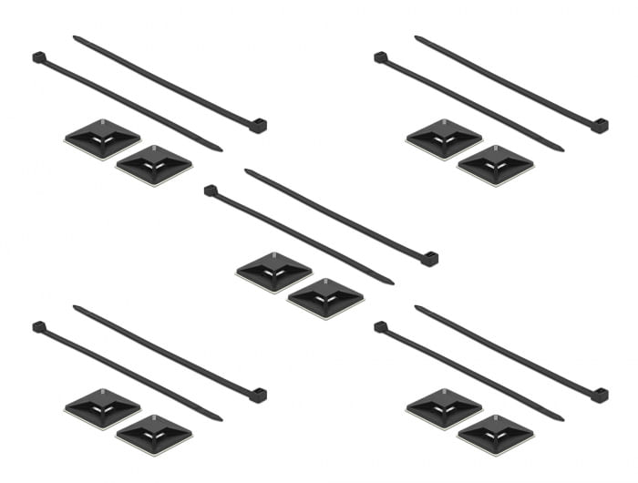 Delock-base-di-montaggio-40-x-40-mm-con-fascetta-L-250-x-P-72-mm-nero