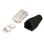 LogiLink MP0022 cavo di collegamento RJ45 Nero, Trasparente