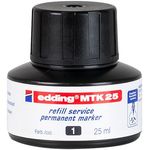 Edding MTK 25 ricarica per evidenziatori Nero 25 ml 1 pz (edding MTK 25 Bottled Refill Ink for Permanent Markers 25ml Bl