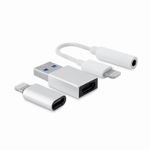 CoolBox COO-CKIT-APPL adattatore per inversione del genere dei cavi 3.5 mm Lightning Bianco