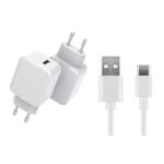 CoreParts MBXUSB-AC0012 Caricabatterie per dispositivi mobili Bianco Interno (USB Charger with 3meter USB-C - Cable 12W