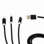 Cablexpert Cavo di ricarica USB CableXpert 3 in 1 nero 1 m - CC-USB2-AM31-1M