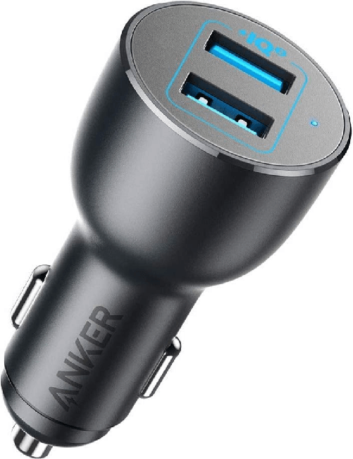 Caricatore-per-auto-Anker-PowerDrive-III-a-2-porte-36W-nero