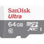 SanDisk Ultra microSD 64 GB MicroSDHC UHS-I Classe 10 (SanDisk Ultra - Scheda di memoria flash adattatore da microSDXC a