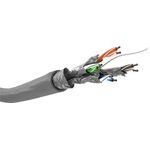 Goobay Wentronic Goobay CAT 6 Netzwerkkabel, S/FTP (PiMF), Grau, 305 m - CCA Kupfergemisch, AWG 27/7 (stranded)