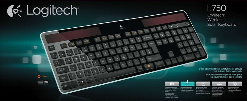 Logitech-Wireless-Solar-Keyboard-K750-tastiera-RF-Wireless-QWERTY-Spagnolo-Nero--WIRELESS-KEYBOARD-K750---SPANISH-LAYOUT