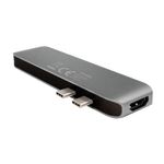 Doppio-HUB-multifunzione-USB-C-grigio-alluminio