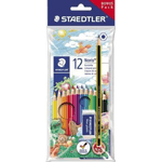 Staedtler Noris Club 144 Set Nero, Blu, Bordeaux, Marrone, Verde, Azzurro, Verde chiaro, Arancione, Pesca, Rosso, Viola