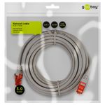 Goobay Wentronic goobay - Patch-Kabel - RJ-45 (M) bis RJ-45 (M) - 3 m - UTP - CAT 6 - geformt, rund, ohne Haken