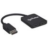 Manhattan-152716-ripartitore-video-DisplayPort-2x-HDMI--DisplayPort-1.2-to-2-Port-HDMI-Splitter-Hub-with-MST-4K30Hz-USB-