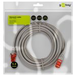 Goobay Wentronic goobay - Patch-Kabel - RJ-45 (M) bis RJ-45 (M) - 5 m - UTP - CAT 6 - verseilt - Grau (72577)