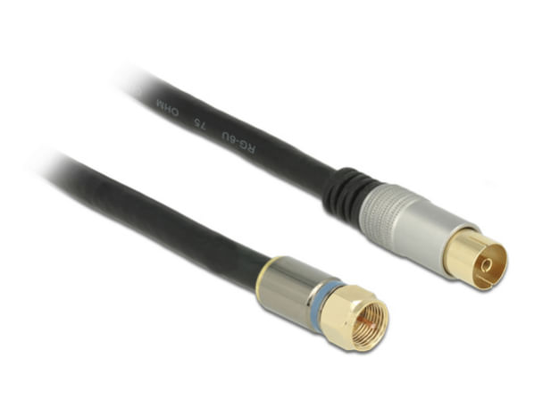 Delock-cavo-antenna-spina-F--presa-IEC-RG-6-U-quad-shield-5-m-nero-Premium