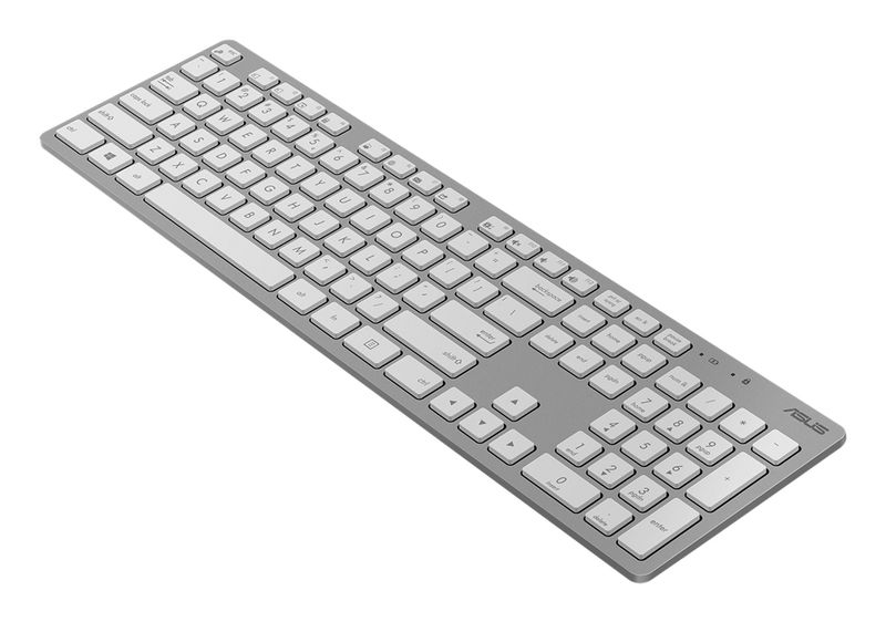 ASUS-W5000-tastiera-Mouse-incluso-Ufficio-RF-Wireless-QWERTZ-Tedesco-Grigio-Bianco