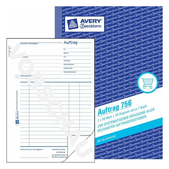 AVERY-Zweckform-modulo-ordine-libri-756-DIN-A5-2x-50-pagine