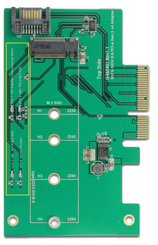 DeLOCK---Speicher-Controller---mSATA---600MBps---eSATA-6Gb-s-PCIe-x4--89381-