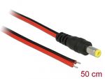 DeLOCK-Strom-DC-jackstik-5.5-mm--ID-2.1-mm---maschio----Uisoleret-ledning-Sort-Rd-50cm-Stromkabel