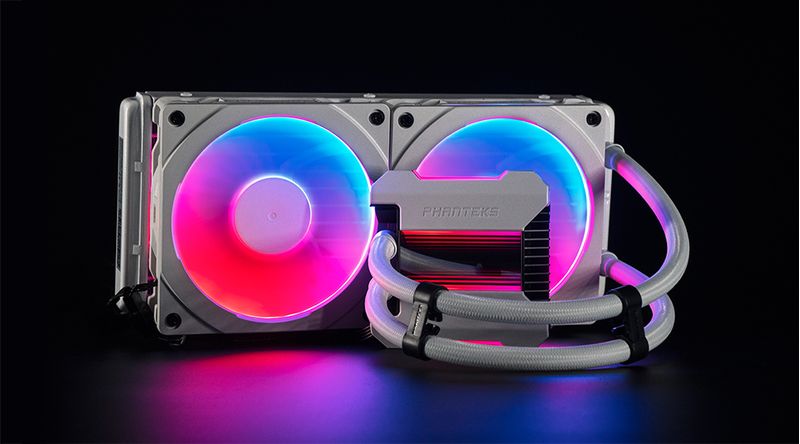 Phanteks-Glacier-One-240MPH-All-In-One-CPU-Water-Cooler-HALOS-D-RGB-White---240m