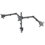 Manhattan 461658 supporto da tavolo per Tv a schermo piatto 686 cm 27 Nero Scrivania (TV & Monitor Mount Desk Double-Lin