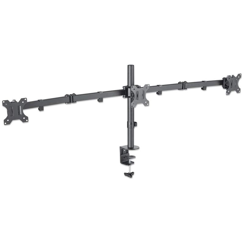 Manhattan-461658-supporto-da-tavolo-per-Tv-a-schermo-piatto-686-cm-27-Nero-Scrivania--TV---Monitor-Mount-Desk-Double-Lin