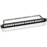 Goobay Wentronic Goobay - Patch Panel - Schwarz - 1U - 48,30cm (19") - 24 Ports (95743)