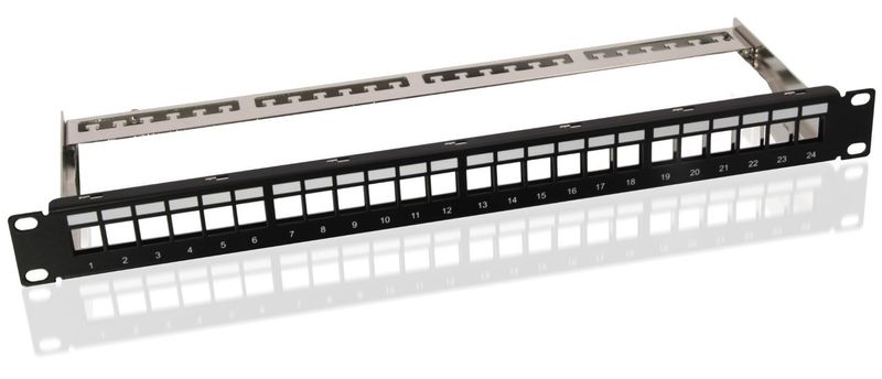 Wentronic-Goobay---Patch-Panel---Schwarz---1U---4830cm--19-----24-Ports--95743-