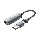 Vention Convertitore HDMI Femmina a USB Maschio e USB Type-C Maschio 4K 60Hz - 10cm - Colore Nero