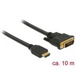 DeLOCK 85657 cavo e adattatore video 10 m HDMI tipo A (Standard) DVI Nero