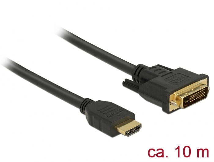 Delock-Cavo-da-HDMI-a-DVI-24-1-bidirezionale-da-10-m