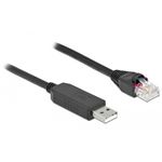 DeLOCK Cavo di connessione seriale con chipset FTDI, USB 2.0 Tipo-A maschio per RS-232 RJ45 maschio da 50 cm nero