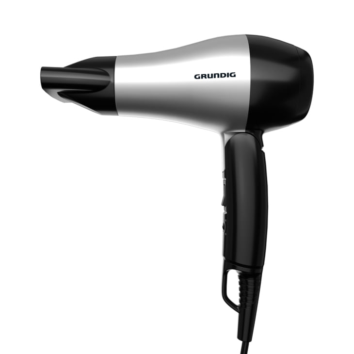 Grundig-HD-2200-asciuga-capelli-1200-W-Nero-Argento