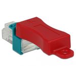 DeLOCK 86425 clip sicura Chiave bloccaporta RJ-45 Rosso 6 pz