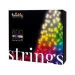 Twinkly Stringhe di lucine intelligenti con 600 LED RGBW da 5mm cavo nero 48m