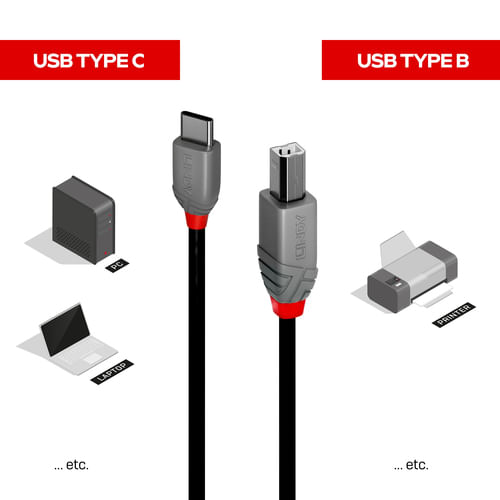 Lindy-36943-cavo-USB-3-m-USB-2.0-USB-C-USB-B-Nero--3M-Usb-2.0-Typ-C-An-B-Kabel---Anthra-Line---Warranty-120M-