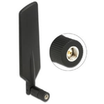 Delock Antenna LTE SMA plug 05 - 3 dBi omnidirezionale girevole con giunto inclinabile nero