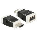 DeLOCK 65586 adattatore per inversione del genere dei cavi HDMI-A VGA Nero, Bianco