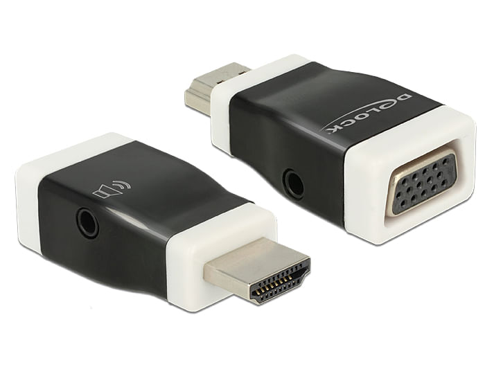 Delock-Adattatore-HDMI-A-maschio--VGA-femmina-con-audio