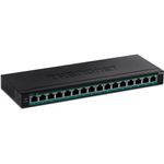 Trendnet TPE-TG160H switch di rete Non gestito Gigabit Ethernet 10/100/1000 Supporto Power over Ethernet PoE 1U Nero (TR