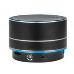 Manhattan 165310 altoparlante portatile e per feste Nero (METALLIC BLUETOOTH SPEAKER- - MICROPHONE MICRO SD BLACK)