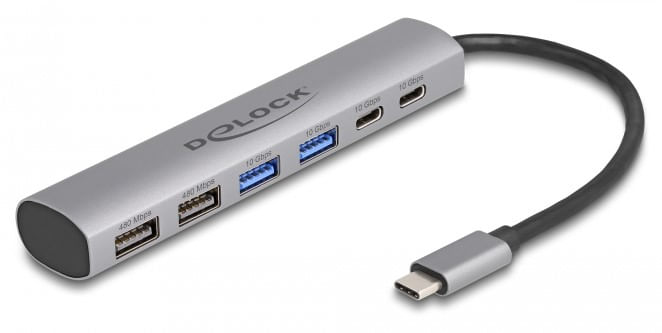 Delock-Hub-USB-a-6-porte-con-4-prese-USB-di-tipo-A-e-2-prese-USB-di-tipo-C