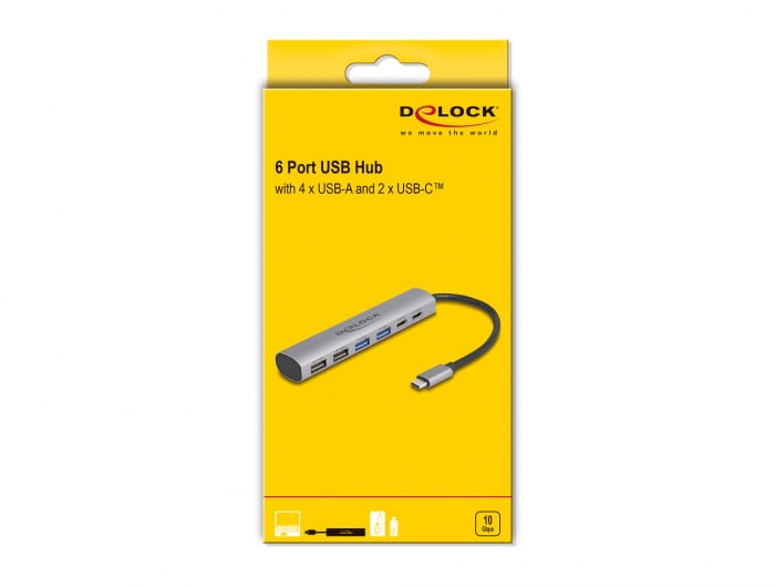 Delock-Hub-USB-a-6-porte-con-4-prese-USB-di-tipo-A-e-2-prese-USB-di-tipo-C