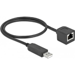 DeLOCK Cavo di connessione seriale con chipset FTDI, USB 2.0 Tipo-A maschio per RS-232 RJ45 femmina 50 cm nero