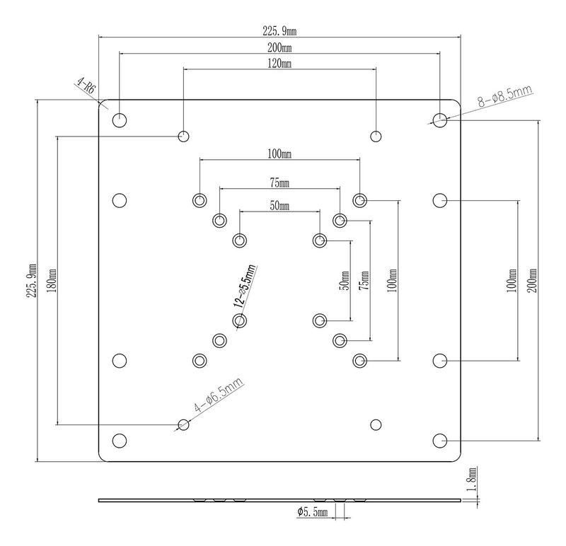 AISENS-ACC001-289-kit-di-fissaggio-Nero-Acciaio