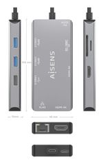 AISENS-ASUC-9P018-GR-replicatore-di-porte-e-docking-station-per-laptop-Cablato-USB-3.2-Gen-1--3.1-Gen-1--Type-C-Grigio