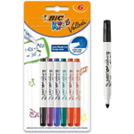 Bic Kids Mini Velleda Pacchetto di 6 Slizarra Sizera - Bloccato knit - Base alcolica