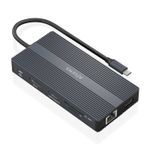 AISENS ASUC-12P017-GR replicatore di porte e docking station per laptop Cablato USB 3.2 Gen 1 (3.1 Gen 1) Type-C Grigio