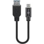 Goobay 67894 cavo USB USB 3.2 Gen 1 (3.1 Gen 1) 0,2 m USB C USB A Nero