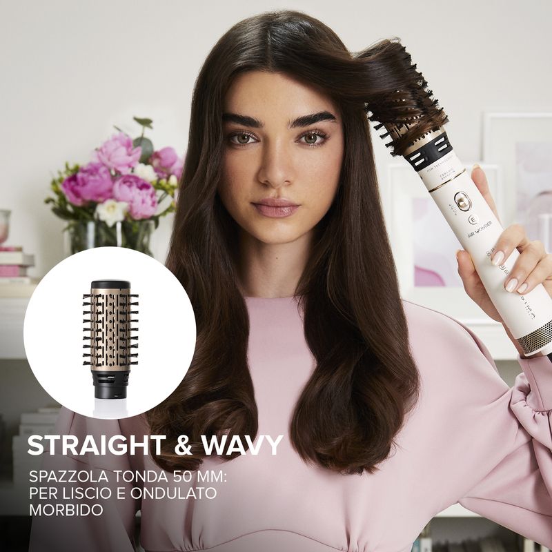 Bellissima-Imetec-Air-Wonder-Spazzola-Ad-Aria-Calda-Tecnologia-A-Ioni-Spazzole-Rivestite-In-Ceramica-E-Cheratina