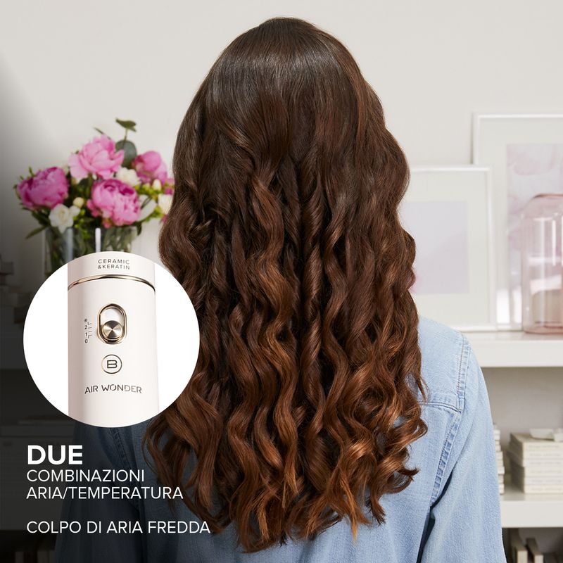 Bellissima-Imetec-Air-Wonder-Spazzola-Ad-Aria-Calda-Tecnologia-A-Ioni-Spazzole-Rivestite-In-Ceramica-E-Cheratina