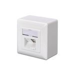 Digitus CAT 5e Cl. D presa energia RJ-45 Bianco (DIGITUS CAT5E MODULAR WALL - OUTLET SHIELDED)